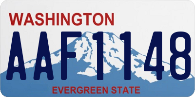 WA license plate AAF1148