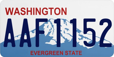 WA license plate AAF1152