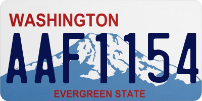 WA license plate AAF1154