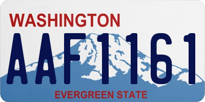 WA license plate AAF1161