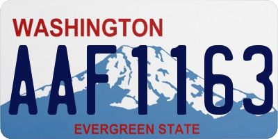 WA license plate AAF1163