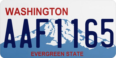 WA license plate AAF1165