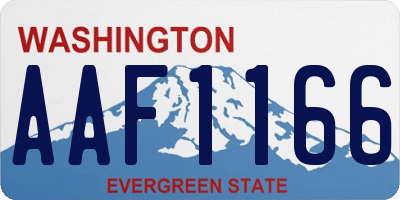 WA license plate AAF1166
