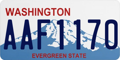 WA license plate AAF1170