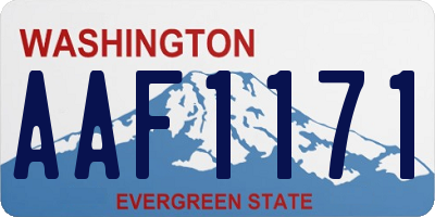WA license plate AAF1171