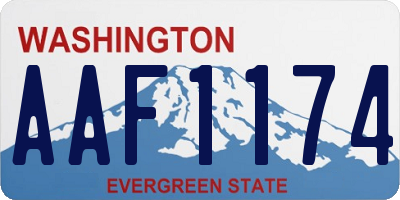 WA license plate AAF1174