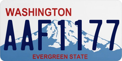 WA license plate AAF1177