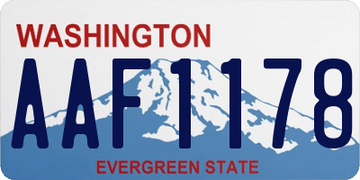 WA license plate AAF1178