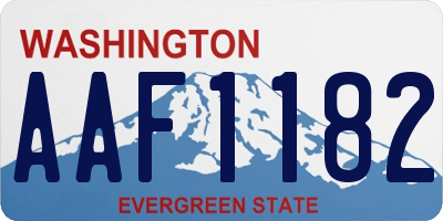 WA license plate AAF1182