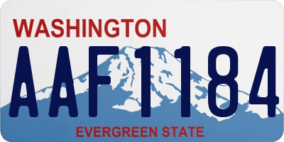 WA license plate AAF1184