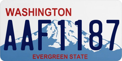 WA license plate AAF1187