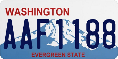 WA license plate AAF1188