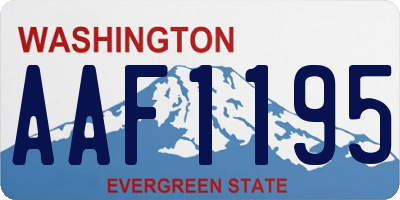 WA license plate AAF1195