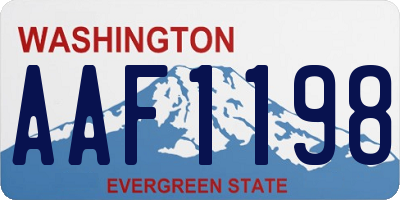 WA license plate AAF1198