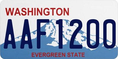 WA license plate AAF1200