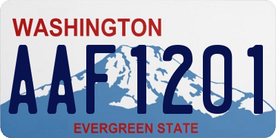 WA license plate AAF1201