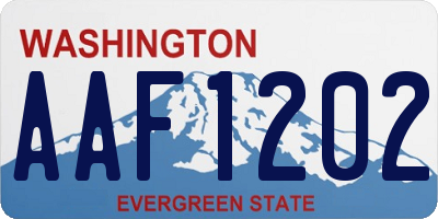 WA license plate AAF1202