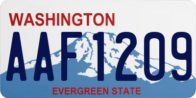 WA license plate AAF1209