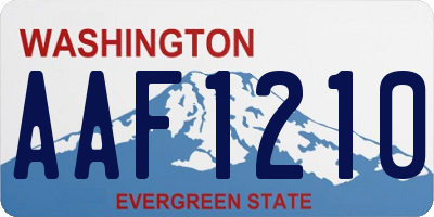 WA license plate AAF1210