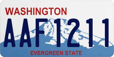 WA license plate AAF1211