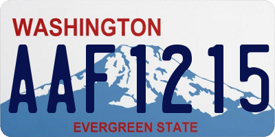WA license plate AAF1215