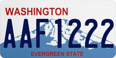 WA license plate AAF1222