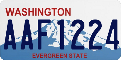 WA license plate AAF1224