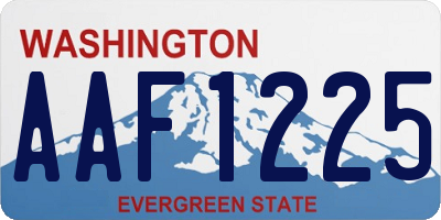 WA license plate AAF1225