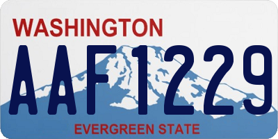 WA license plate AAF1229