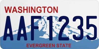 WA license plate AAF1235