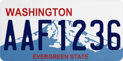 WA license plate AAF1236