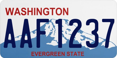 WA license plate AAF1237