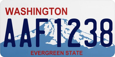 WA license plate AAF1238