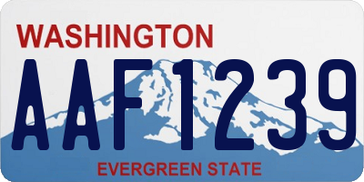 WA license plate AAF1239