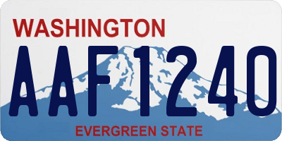 WA license plate AAF1240
