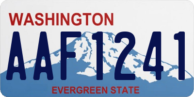 WA license plate AAF1241