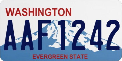 WA license plate AAF1242