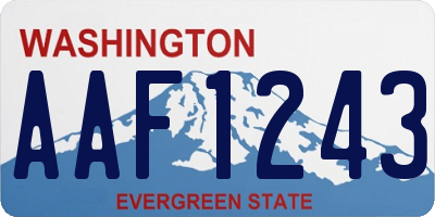 WA license plate AAF1243