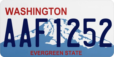WA license plate AAF1252