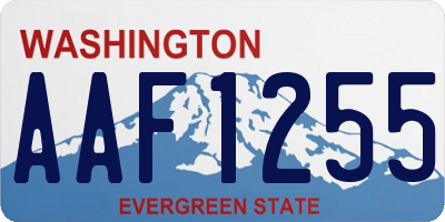 WA license plate AAF1255