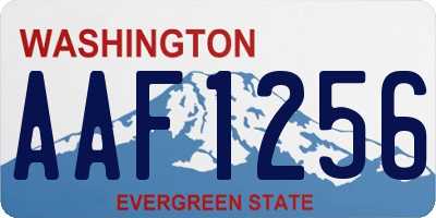 WA license plate AAF1256
