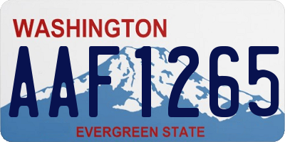 WA license plate AAF1265