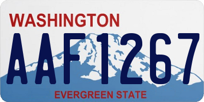 WA license plate AAF1267