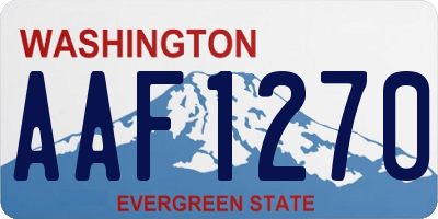 WA license plate AAF1270