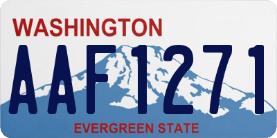 WA license plate AAF1271