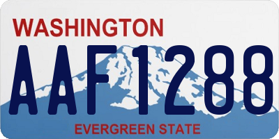 WA license plate AAF1288