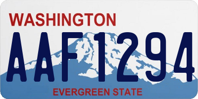 WA license plate AAF1294