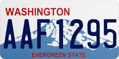 WA license plate AAF1295