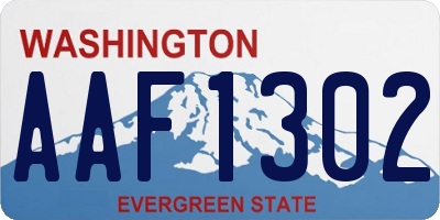 WA license plate AAF1302