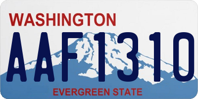 WA license plate AAF1310